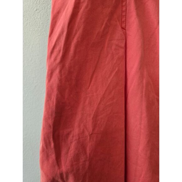 Eddie Bauer Coral Cotton Midi Skirt Size 16 Tall Pleated Classic Preppy Modest - Picture 7 of 8